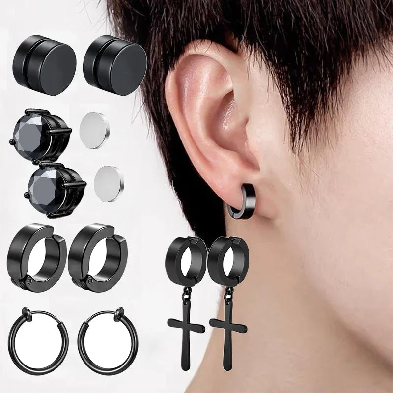 10 Pairs Stainless Steel Non-Piercing Magnetic Stud