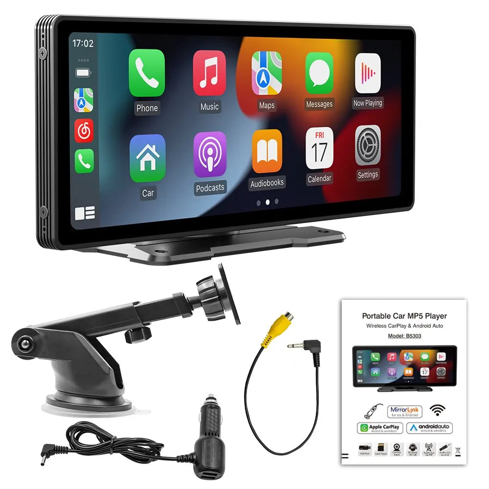 Universal 10.26” wireless carplay screen for Apple Or Android